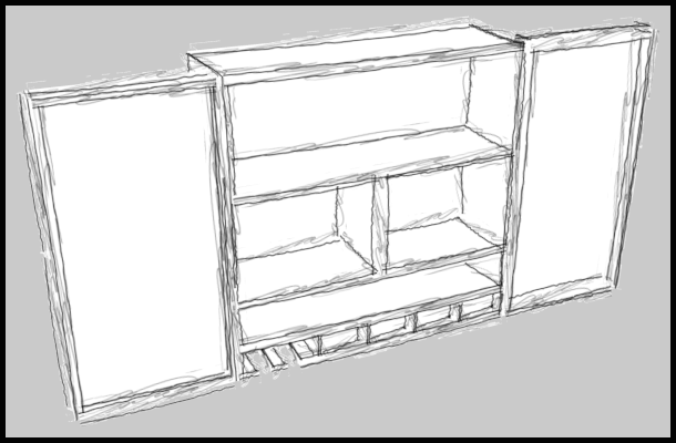 Hanging Tool Cabinet SketchUp Plan